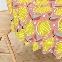 Lemon Fresh - Blush Large Scale Pop Art Summer Fruit