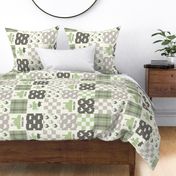 Farm Life Cheater Quilt green 