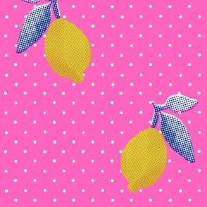 Summer Lemons Pop-art (pink) 18”