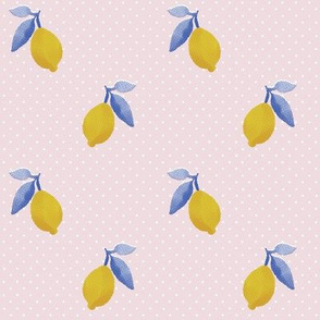 Summer Lemons Pop-Art (light pink) 8”