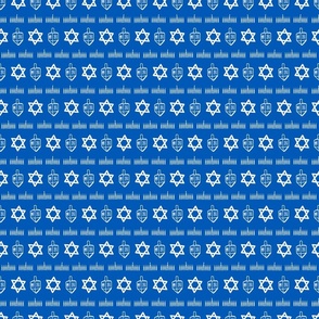 Tiny Hanukkah coordinate - horizontal stripe