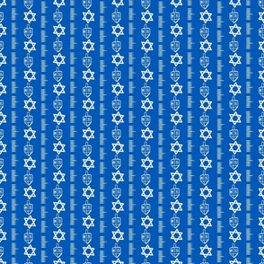 Tiny Hanukkah coordinate - vertical stripe