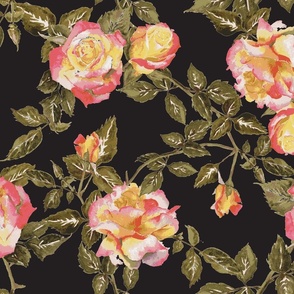 Roses Pattern wallpaper-ch
