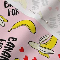 (small scale) bananas for you - pink - banana valentines - LAD19BS