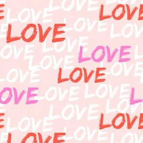 love (multi on pale pink) C19BS