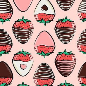 (large scale) chocolate covered strawberries - pink C19BS