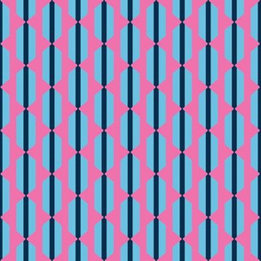 Cool Summer Seasonal Color Palette Pink Blue Geometric Stripes