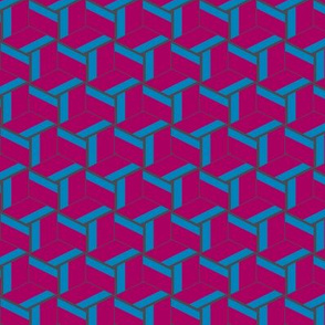 Cool Winter Seasonal Color Palette Magenta Blue Cubes