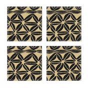 South Seas Tribal Tapa - Tan Black