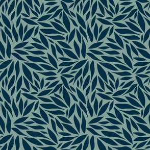 Abstract lily leaves - dark blue