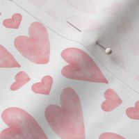 Valentine Watercolor Hearts - Pink