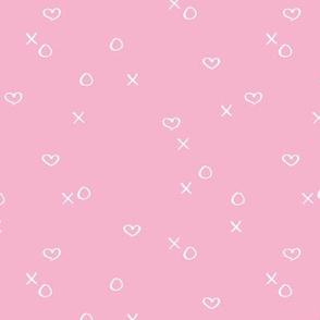 xoxo love sweet hearts and kisses minimal valentine print for lovers wedding and nursery soft pink girls