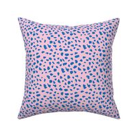 Animal print love brush spots and ink dots hand drawn modern cheetah dalmatian fur  pattern Scandinavian style pink blue