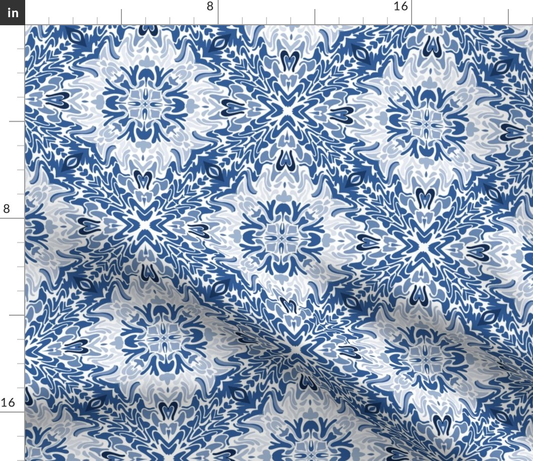 Cottage Blue Fanfare Square | Small