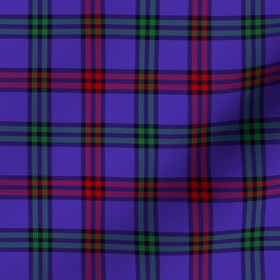 Montgomerie tartan, 3" red/green/blue-violet