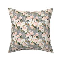 5" Vintage Magnolia Florals // Gray Chateau