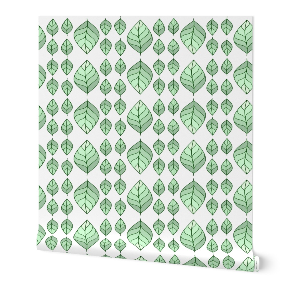 Mint Leaf Vintage Scheme Vegetation Tile