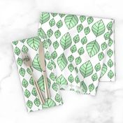 Mint Leaf Vintage Scheme Vegetation Tile
