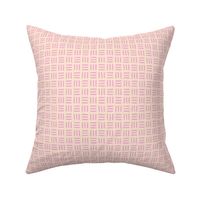 Little abstract mudcloth minimal checkered plaid design Scandinavian style pastel pink yellow