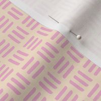 Little abstract mudcloth minimal checkered plaid design Scandinavian style pastel pink yellow