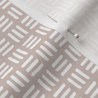 Little abstract mudcloth minimal checkered plaid design Scandinavian style beige sand