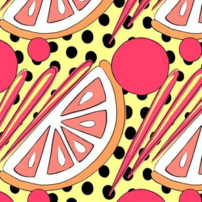 pop art citrus grapefruit