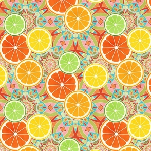 Pop Art Citrus Orange Medium Scale