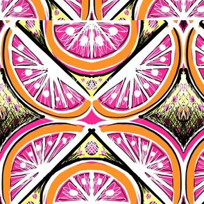 sketchy pop art citrus grapefruit