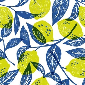 Lemons in yellow and blue 