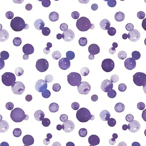 Dragon fire watercolor dots coordinate purple - colour updated