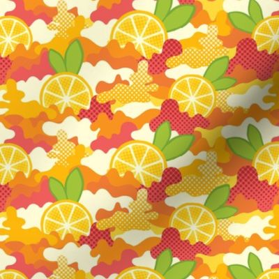 Citrus Pop Art Cameo Pattern