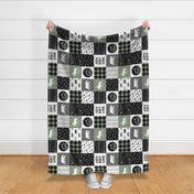 ADVENTURE - I love you to the mountains and back - Happy Camper || Wholecloth Quilt Top - Sage  (90) C19BS