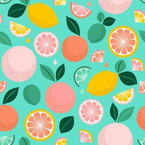 Pop Citrus Party - Aqua by Heather  Anderson
