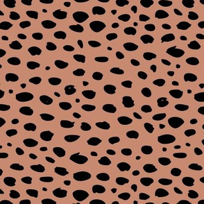 Cool abstract leopard dalmatian dots and spots scandinavian style design animal skin fall brown copper