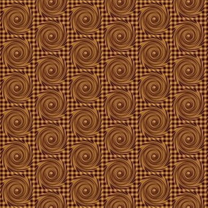 HCF34 - Small - Hurricane on Checkered Field in Golden Brown and Tan