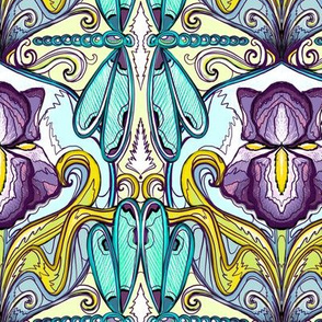 Art Nouveau Iris