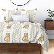 Cut and Sew Tabby Cat Pillow with Pawprint Pattern