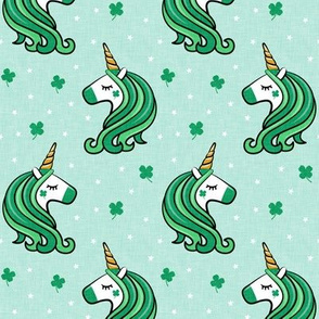 St Patricks Unicorn - st patty's day unicorns - mint - LAD19