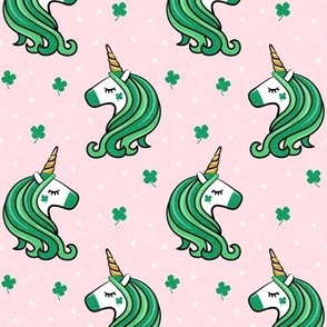 St Patricks Unicorn - st patty's day unicorns - pink - LAD19