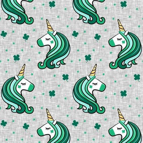 St Patricks Unicorn - st patty's day unicorns - green - LAD19