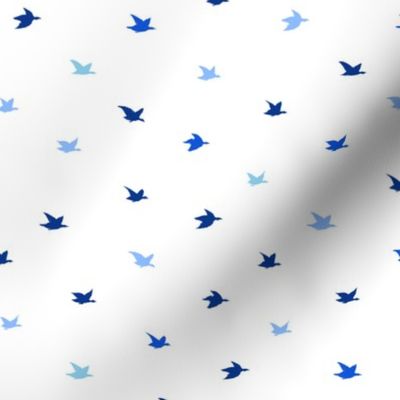 Light Blue Crane Birds Japanese 