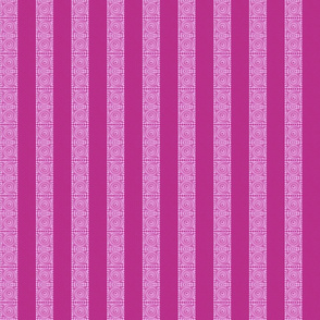 HCF33 - Novelty Weather Stripe Alternating Magenta Pink Sandstone Stripes with Pink Hurricanes on a Checkered Field 