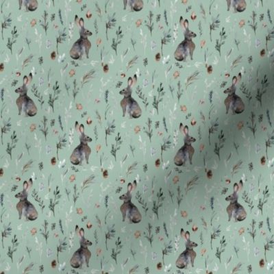 3" Woodland Bunnies // Summer Green