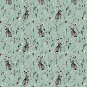 3" Woodland Bunnies // Summer Green