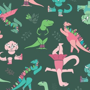 Dinosaur Ballet on Green