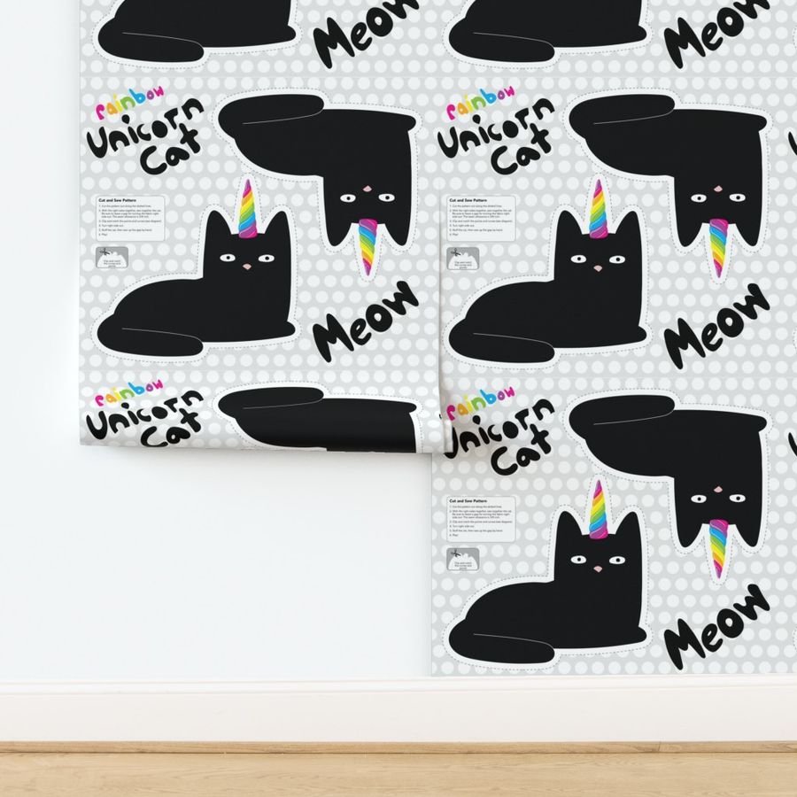 Cut and Sew Rainbow Unicorn Cat