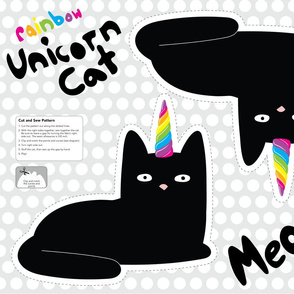 Cut and Sew Rainbow Unicorn Cat