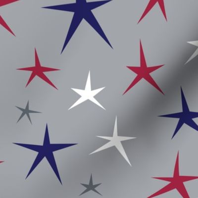 LARGE Patriotic Stars (Gray Multi)