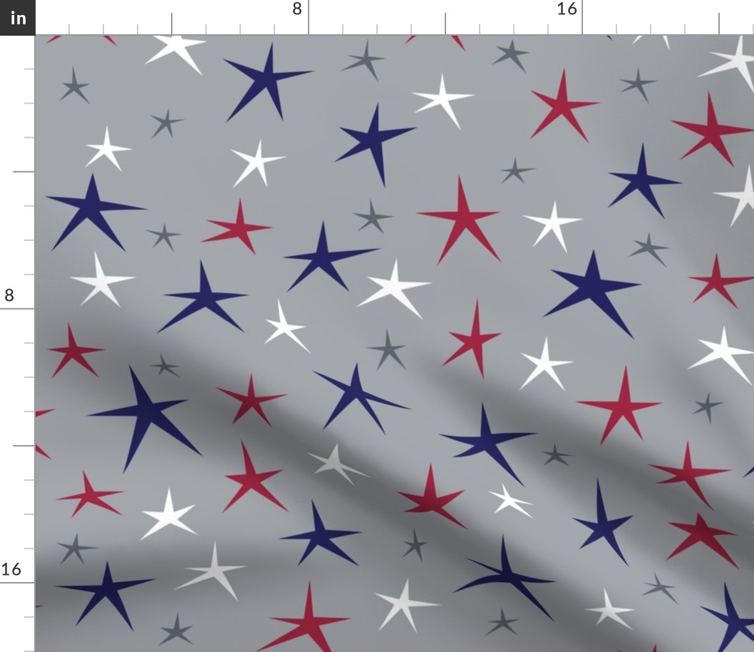 LARGE Patriotic Stars (Gray Multi)