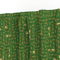 Green Paisley Overall with Greyhounds